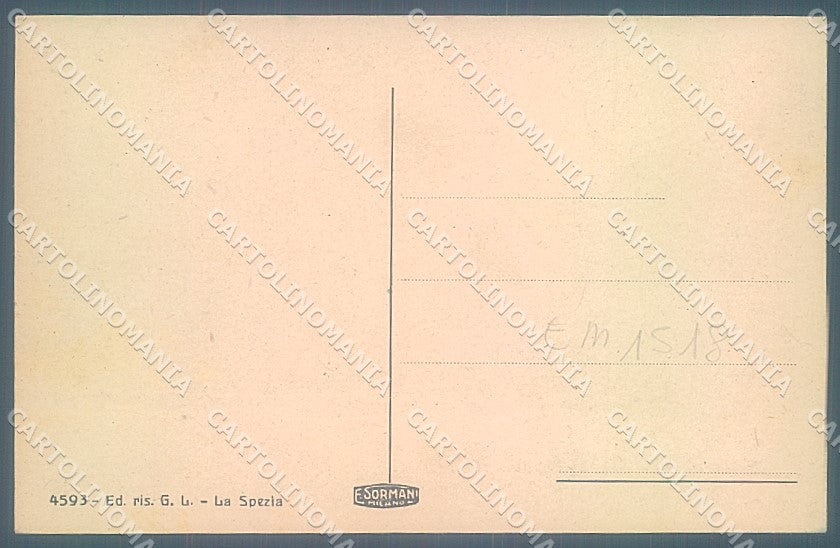 La Spezia Città Tram Piazza Saint Bon cartolina JK6933 – retro