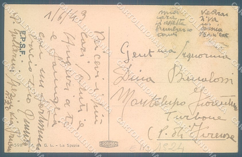 La Spezia Città Via Prione cartolina JK6935 – retro