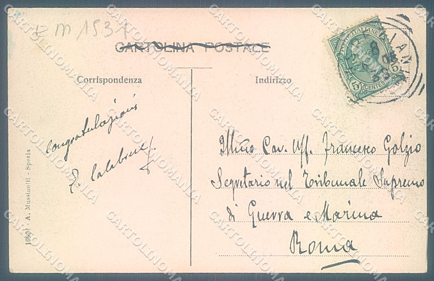 La Spezia Città Giardini Pubblici saluti da cartolina JK6941 – retro