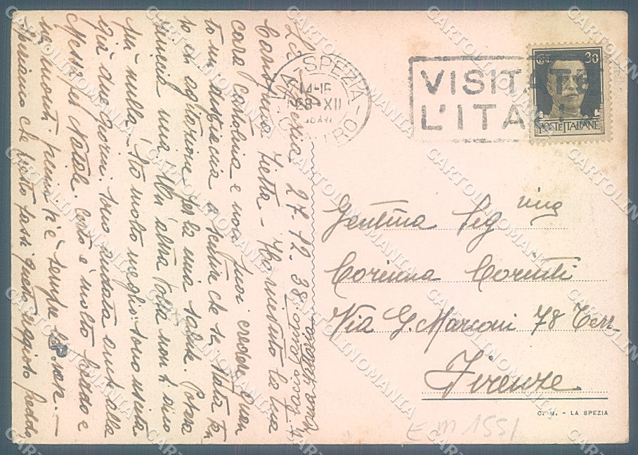 La Spezia Città Regio Arsenale FG cartolina JK6946 – retro
