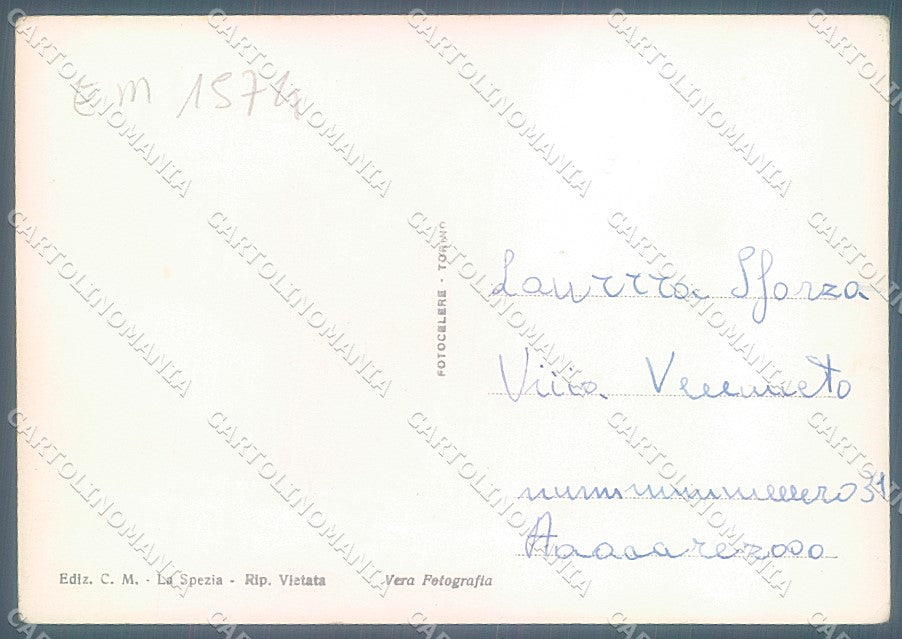 La Spezia Lerici Chiesa San Rocco Piazza Garibaldi Foto FG cartolina JK6952 – retro