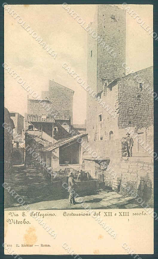 Viterbo Città Via San Pellegrino Richter 488 cartolina JK6963 – fronte