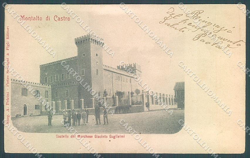 Viterbo Montalto di Castro Castello Marchese Guglielmi cartolina JK6967 – fronte