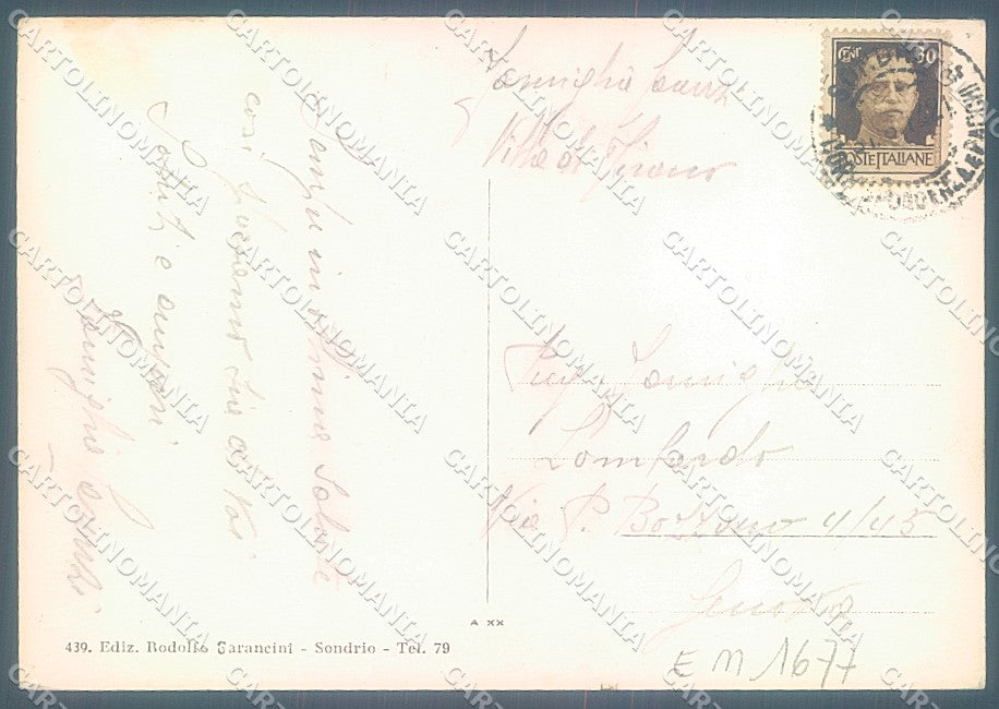 Sondrio Bormio Foto FG cartolina JK6978 – retro