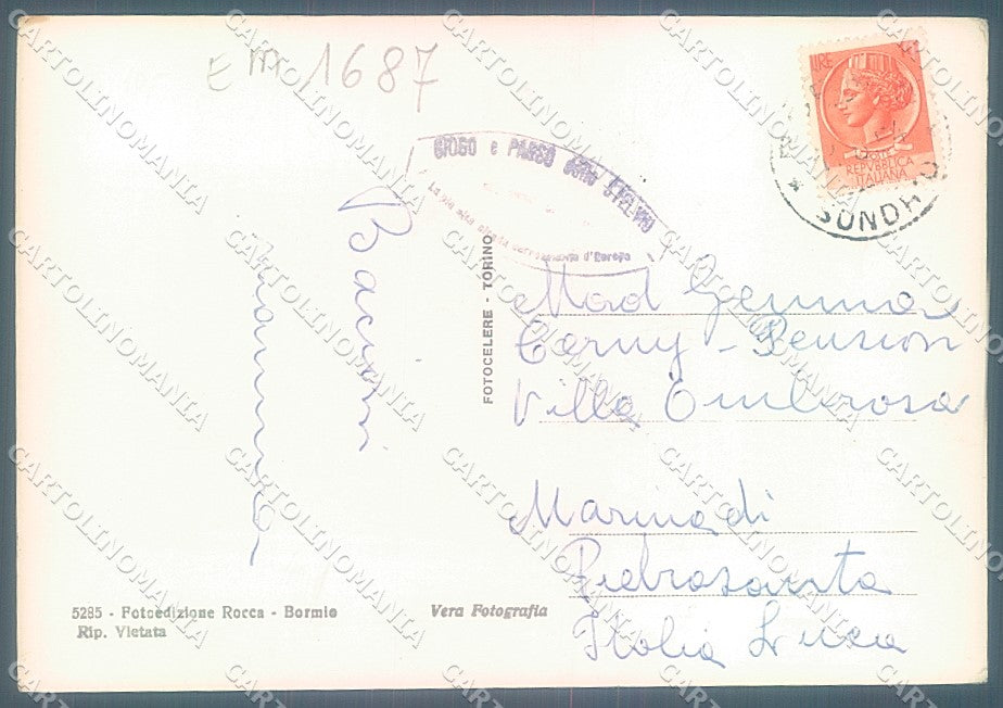 Sondrio Stelvio Foto FG cartolina JK6982 – retro