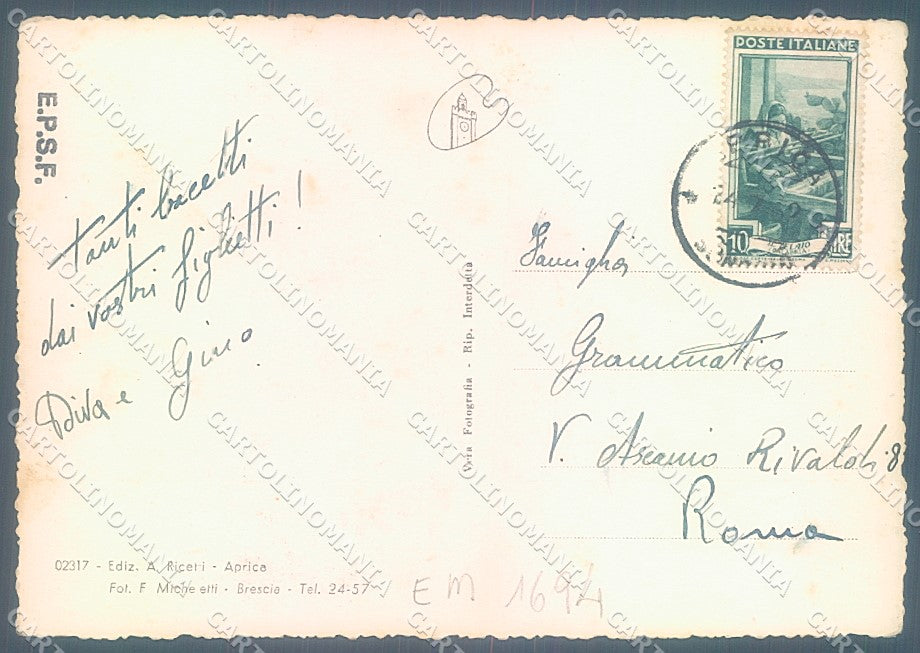 Sondrio Aprica Foto FG cartolina JK6984 – retro