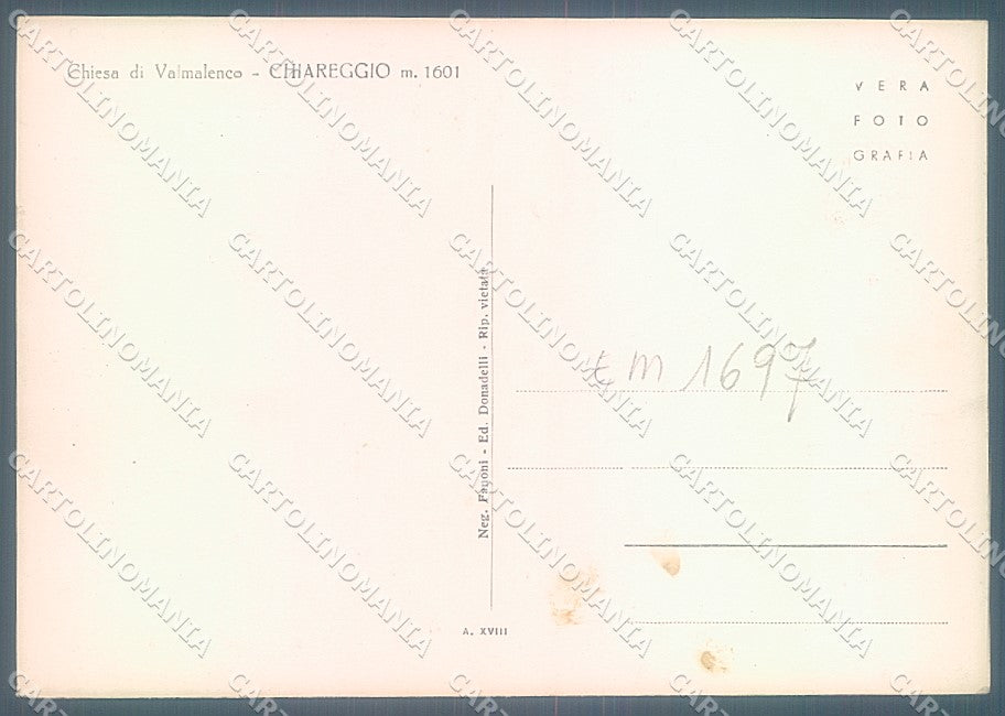 Sondrio Chiareggio Foto FG cartolina JK6985 – retro
