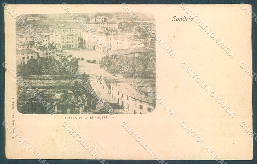 Sondrio Città Piazza Vittorio Emanuele cartolina JK6989 – fronte