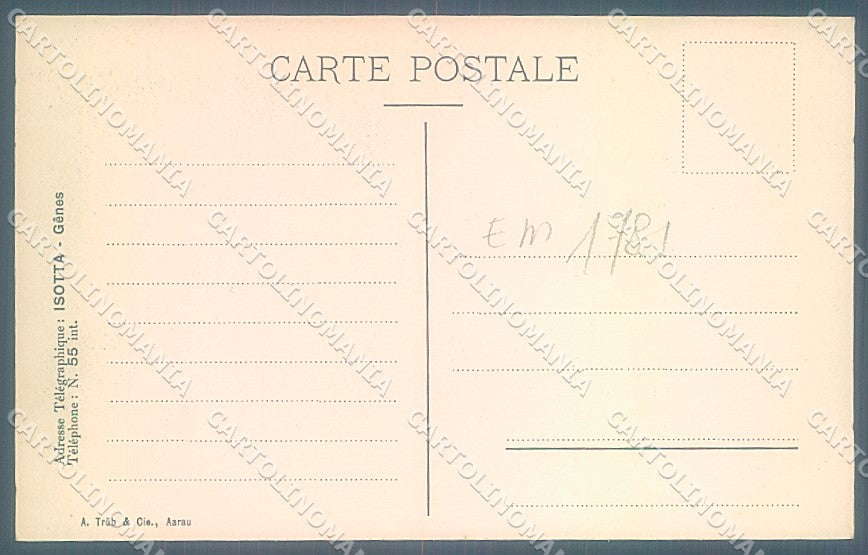Genova Città Isotta Grand Hotel cartolina JK7007 – retro