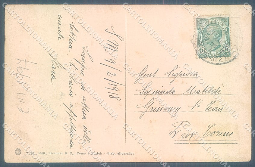 Genova Santa Margherita Hotel Metropole Brunner 7125 PIEGA cartolina JK7014 – retro