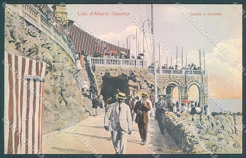 Genova Lido d'Albaro Grotta Terrazza cartolina JK7015 – fronte