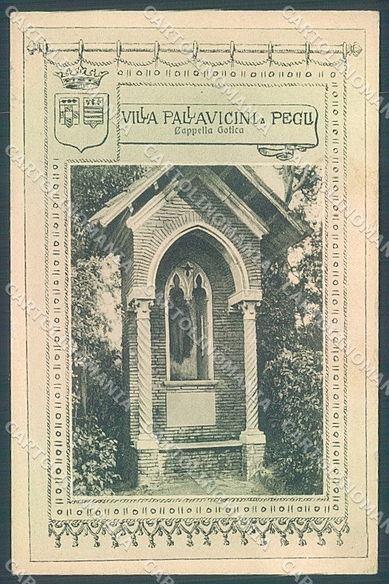 Genova Pegli Villa Pallavicini Cappella Gotica PIEGHINE cartolina JK7017 – fronte