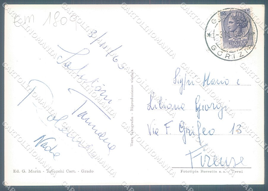 Gorizia Grado saluti da Foto FG cartolina JK7019 – retro