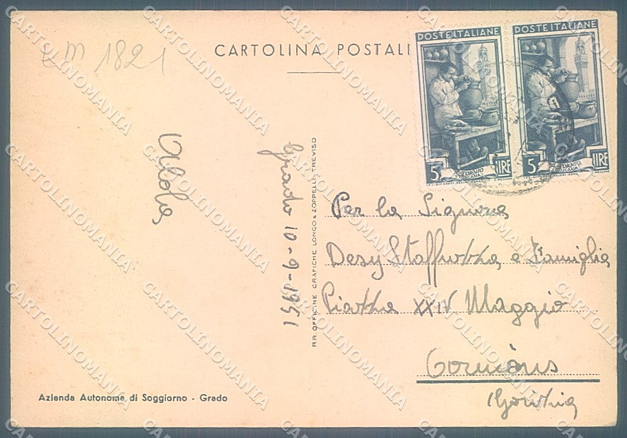 Gorizia Grado Spiaggia FG cartolina JK7021 – retro