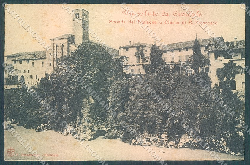 Udine Cividale Chiesa San Francesco saluto da cartolina JK7038 – fronte