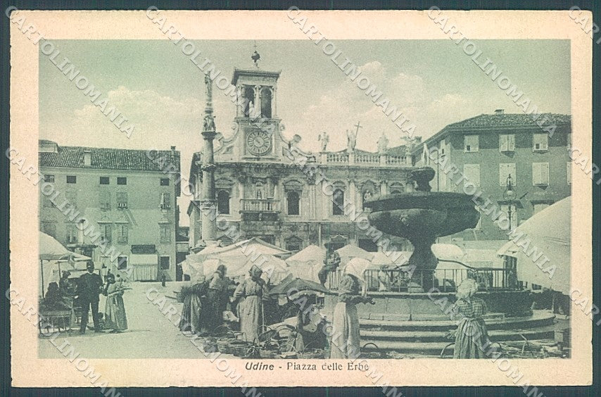 Udine Città Piazza delle Erbe Mercato cartolina JK7047 – fronte