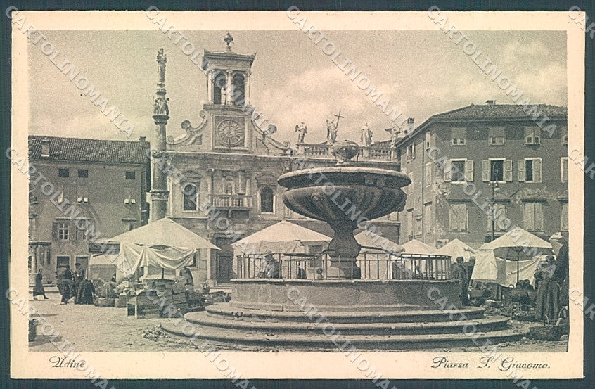Udine Città Piazza San Giacomo Chiesa Mercato cartolina JK7050 – fronte