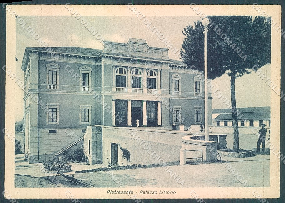 Lucca Pietrasanta Palazzo Littorio Fascismo FG cartolina JK7060 – fronte