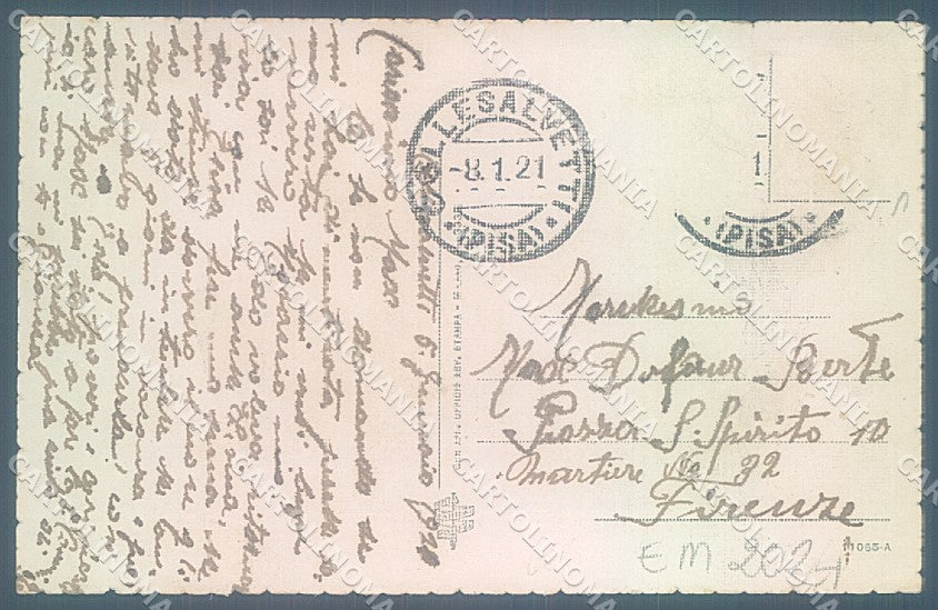Livorno Collesalvetti Chiesa Scuole ricordo di cartolina JK7066 – retro