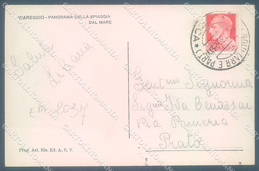 Lucca Viareggio Spiaggia Foto cartolina JK7071 – retro