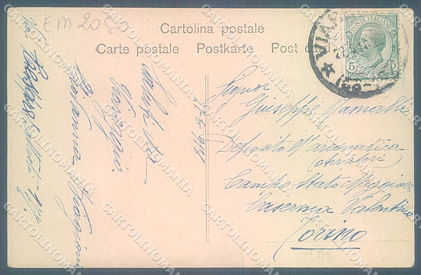 Lucca Viareggio Molo Faro PIEGA ANGOLO saluti da cartolina JK7078 – retro