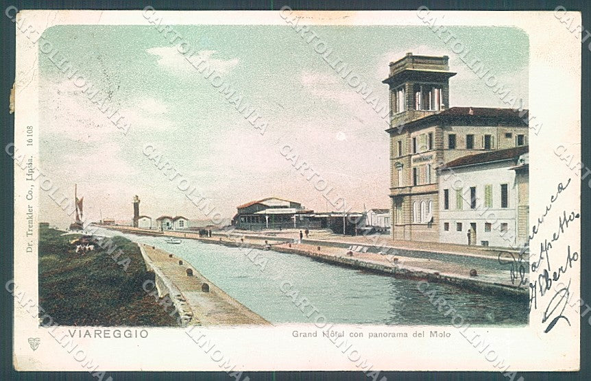 Lucca Viareggio Grand Hotel Molo PIEGHINE Trenkler 16108 cartolina JK7080 – fronte