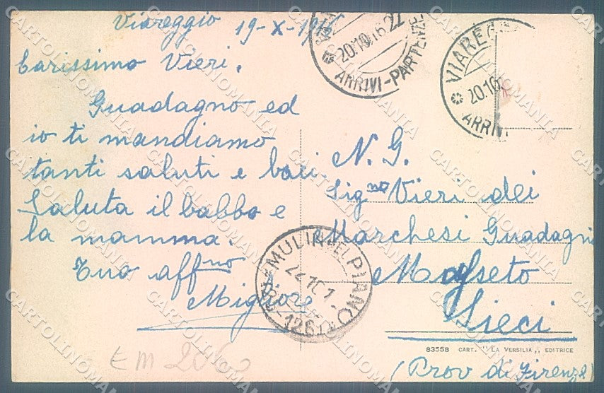 Lucca Viareggio Molo Mareggiata cartolina JK7082 – retro