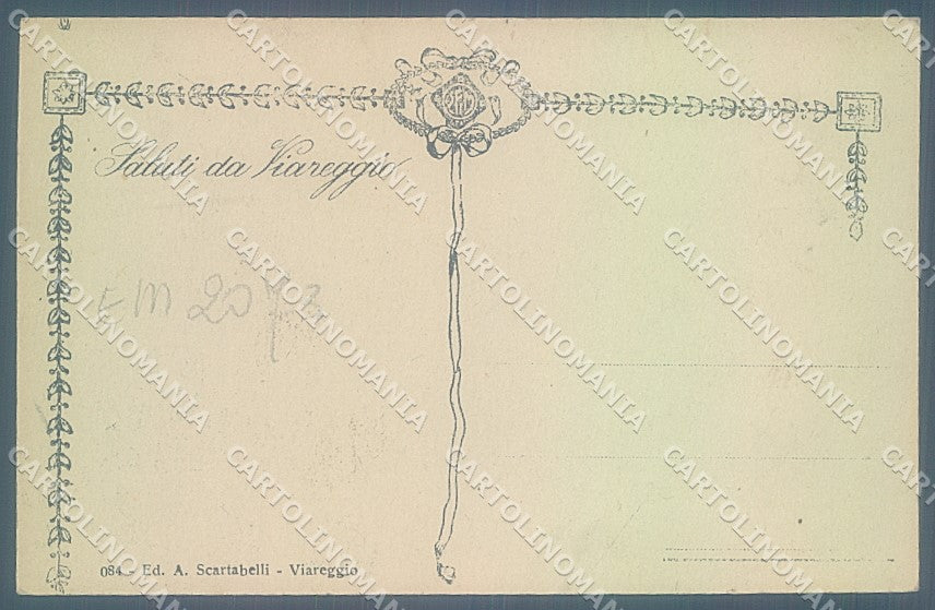Lucca Viareggio Spiaggia cartolina JK7086 – retro