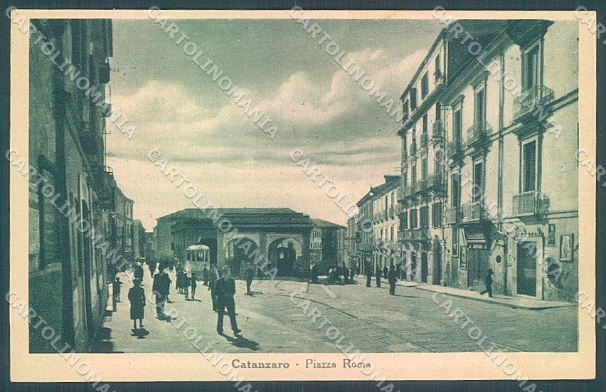 Catanzaro Città Tram Piazza Roma cartolina JK7096 – fronte