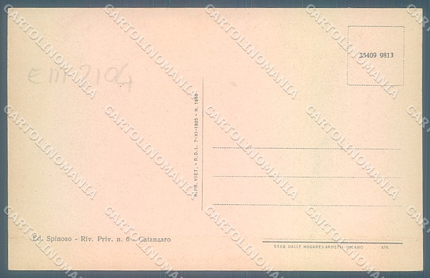 Catanzaro Città Tram Piazza Roma cartolina JK7096 – retro