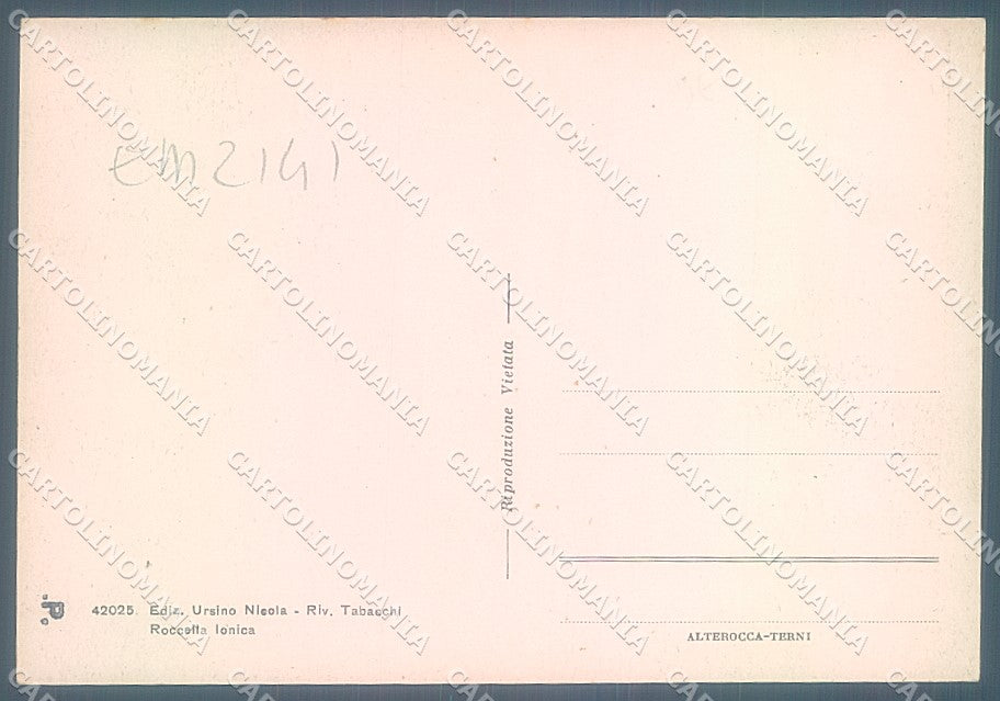 Reggio Calabria Roccella Ionica Via Carella Alterocca 42025 FG cartolina JK7102 – retro