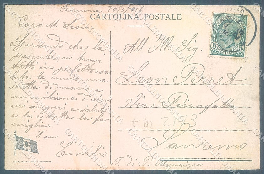 Cremona Città Ponte in Ferro sul Po cartolina JK7104 – retro