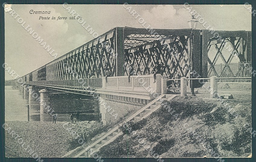 Cremona Città Ponte in Ferro sul Po Foto cartolina JK7105 – fronte
