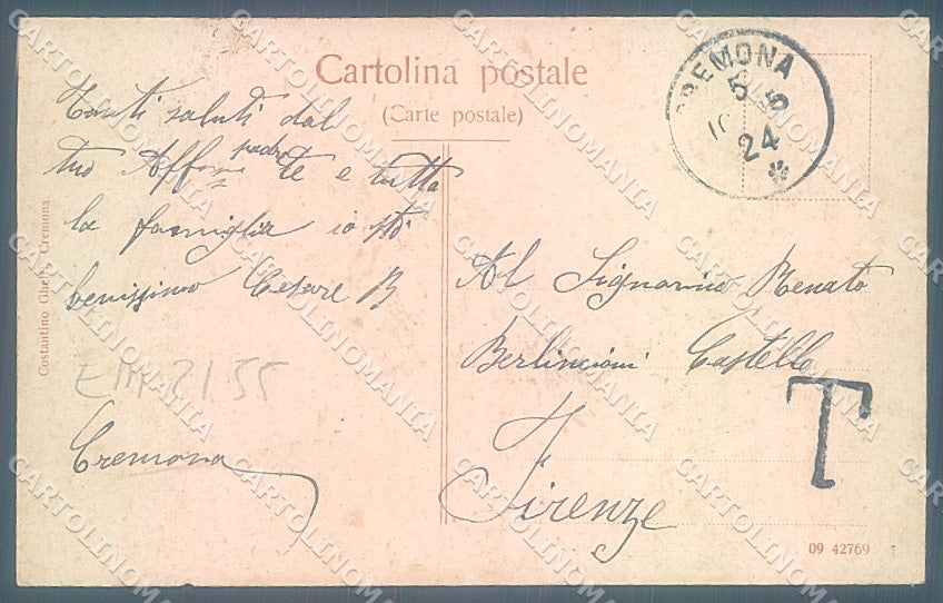 Cremona Città Ponte in Ferro sul Po Foto cartolina JK7105 – retro