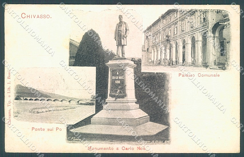 Torino Chivasso Ponte sul Po Palazzo Comunale Noè cartolina JK7120 – fronte