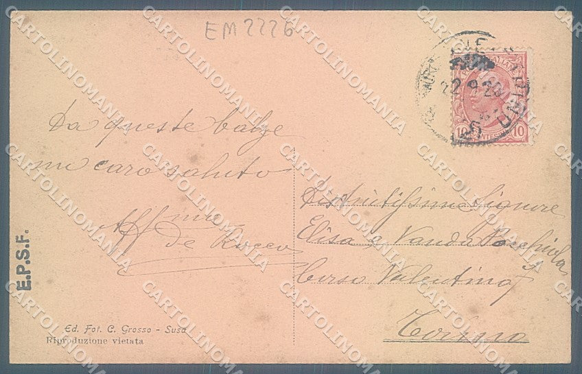 Torino Susa Meana Borgata Carbolei Rocciamelone cartolina JK7123 – retro