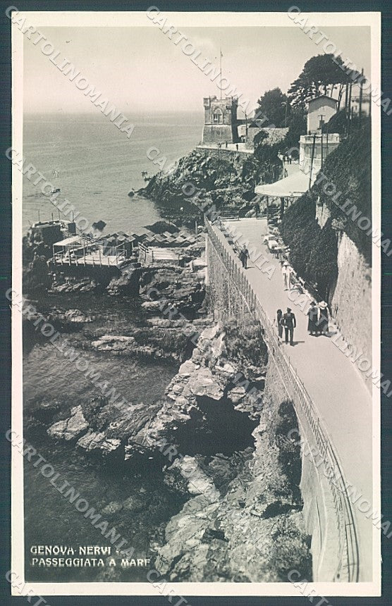 Genova Nervi Passeggiata Foto cartolina JK7137 – fronte