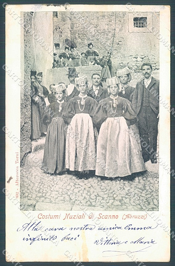 L'Aquila Scanno Costumi Nuziali Alterocca 892 cartolina JK7142 – fronte