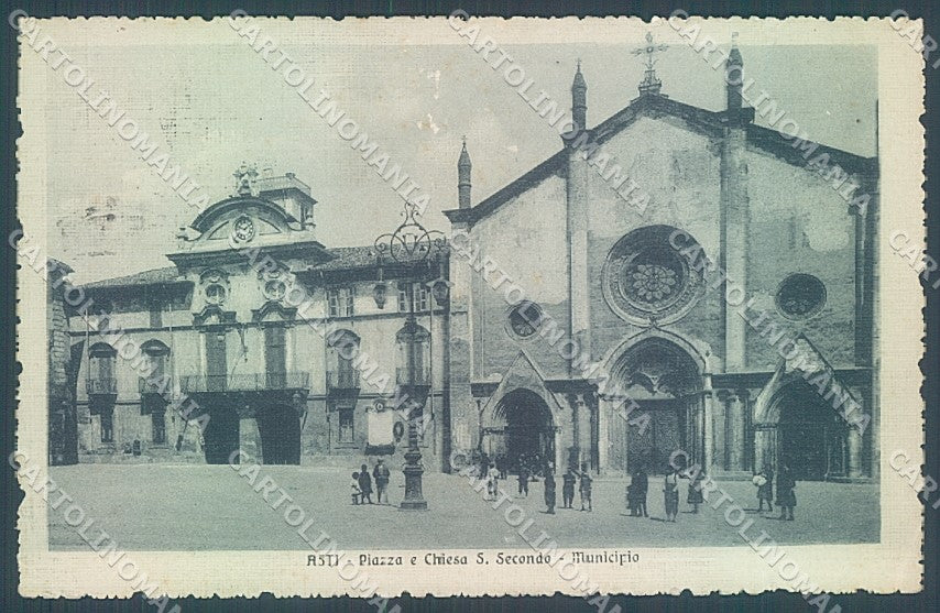 Asti Città Chiesa San Secondo Piazza Municipio cartolina JK7145 – fronte