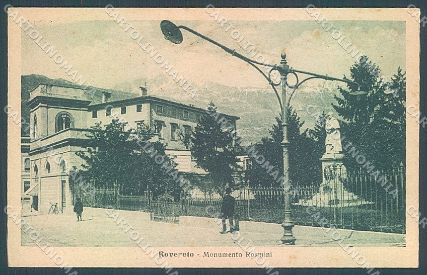 Trento Rovereto Monumento Rosmini cartolina JK7150 – fronte