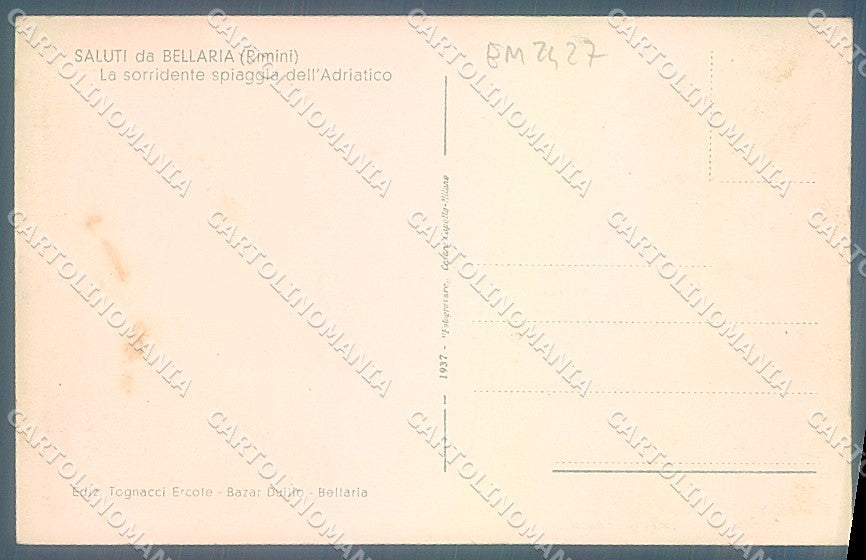 Rimini Bellaria Viale Pascoli cartolina JK7157 – retro