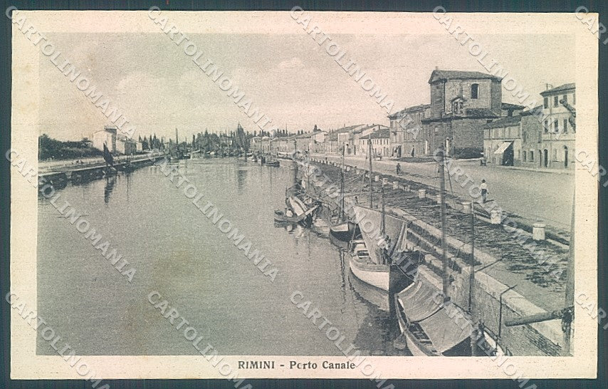 Rimini Città Porto Canale cartolina JK7160 – fronte