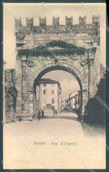 Rimini Città Arco d'Augusto Ditta Rossi-Borghesi pubblicitaria cartolina JK7162 – fronte