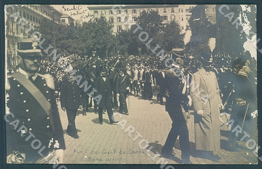 Roma Città Generale Sonnaz Funerale NPG ABRASA Foto cartolina JK7174 – fronte