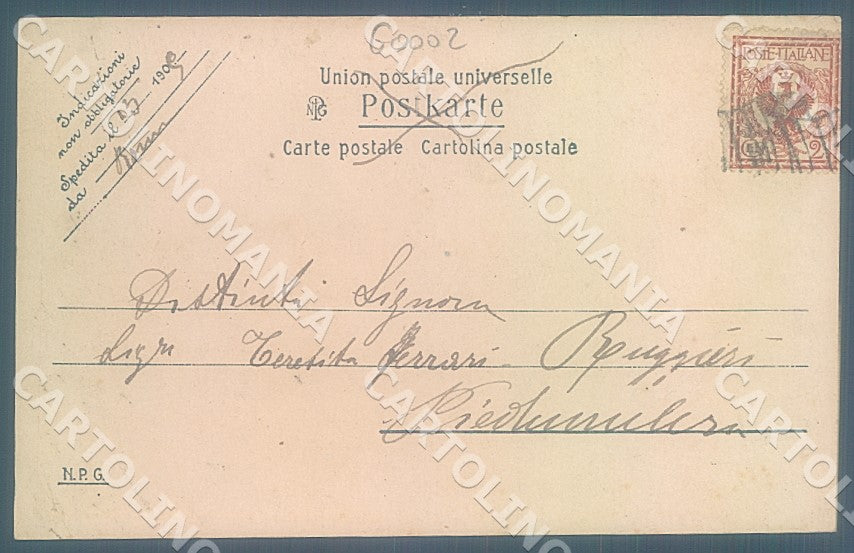 Roma Città Generale Sonnaz Funerale NPG ABRASA Foto cartolina JK7174 – retro