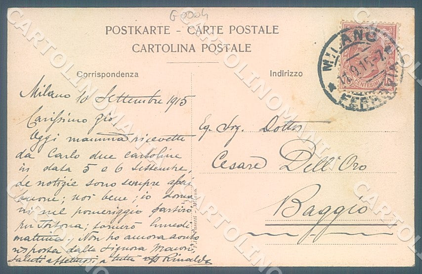 Milano Sesto San Giovanni Chiesa San Giuseppe Ing Formenti cartolina JK7175 – retro