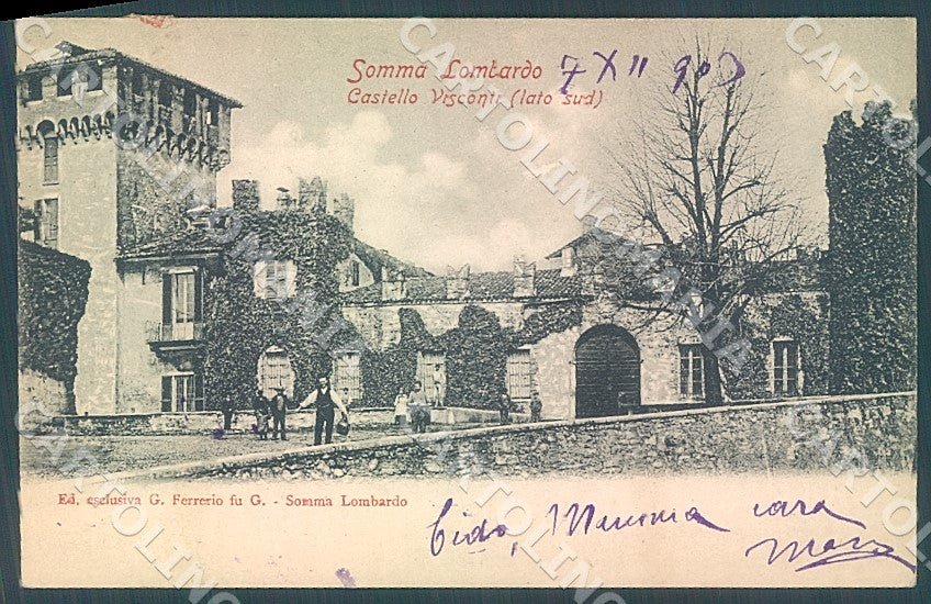 Varese Somma Lombardo Castello Visconti cartolina JK7176 – fronte