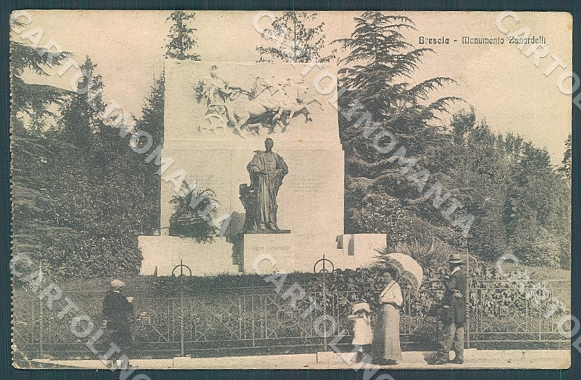 Brescia Città Monumento Zanardelli PIEGA Alterocca 24924 cartolina JK7181 – fronte