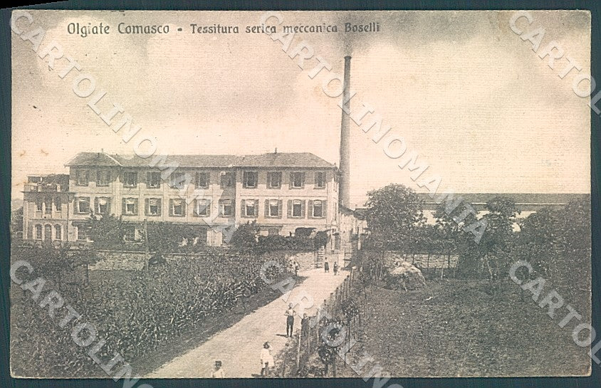 Como Olgiate Comasco Tessitura Serica Meccanica Boselli Seta cartolina JK7191 – fronte