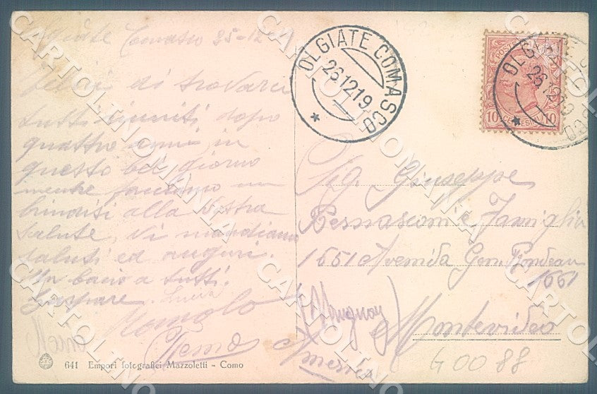 Como Olgiate Comasco Banca Brunner 641 cartolina JK7193 – retro
